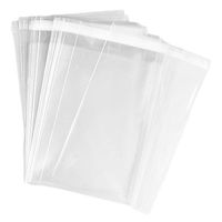 200Pcs 6x9 Inch Clear Self-Adhesive Cello/Cellophane Bags Treat Bag OPP Plastic Packing Bag Resealable for Bakery Candy Soap Cookie Gift Bag Party Favors Poly Bags