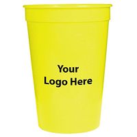 Personalized Custom Stadium Cups - Smooth Finish - 250 Quantity - $0.65 Each - Bulk Promotional Product with Your Logo/Customized. 16-Ounce Capacity.