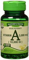 Natures Truth Vitamin A 10,000 Iu Quick Release Softgels, 100 Count