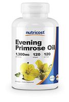 Nutricost Evening Primrose Oil 1,300mg, 120 Softgels - Cold Pressed, Non-GMO, Gluten Free, 120 Servings