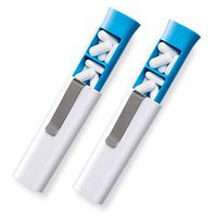 [2Pack]Pill Organizer(3-Times-A-Day) with Key Clip, Portable Travel Prescription & Medication Pill Case, Vitamin Fish Oil Compartments Container