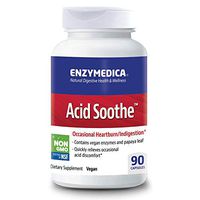 Enzymedica, Acid Soothe, Promotes Relief from Heartburn and Indigestion While Helping to Strengthen The Stomach Lining, Vegan, Non-GMO, 90 Capsules (90 Servings) (FFP)