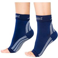 CompressionZ Plantar Fasciitis Socks - Compression Foot Sleeves - Ankle Brace Arch Support - Pain Relief for Heel Spurs, Edema, Achilles Tendonitis