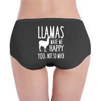 MAMAC Llamas Make Me Happy You Not So Much Llamas Panty Custom Cotton Underwear Ladies' Bikini Low-Rise Soft Briefs