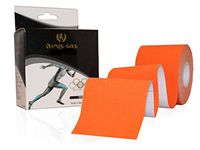 Kinesiology Tape by Olympic Gold Premium Therapeutic Athletic Orange Strength Taping Sports Application Support