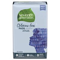 Seventh Generation Ultra Thin Pads with Wings, Regular Absorbency, Chlorine Free, 36 Count (Packaging May Vary)