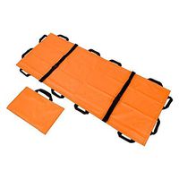 Emergency Rescue Flat Foldaway Portable Stretcher, Thickened Canvas, Soft First Aid Home Medical Stretcher with Handbag, for Hospitals, Ambulances (Orange)