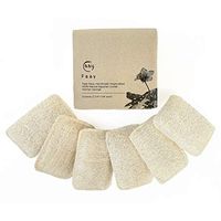 FAAY - Eco Friendly Sponges, Natural Sponges for Dishes, 6 pack Multi-Purpose Non-Scratch Scrubber Sponge, Pots, Pans, Utensils, Non-stick Cookware, Kitchen, Bathtub - 100% Handmade from Luffa Fiber