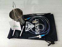 Enema Douche Kit (All in One) One Quart Stainless Steel Enema Bucket - Medical-Grade Tubing