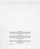 Plymor Zipper Reclosable Plastic Bags w/Printed Suffocation Warning, 2 Mil, 13" x 15" (Pack of 500)