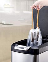 Clear Small Trash Bags, Wastebasket Bin Liners, 3 Refill Pack (60 Count) Plastic Trash Bags for Bathroom Bedroom Office Trash Can (5.2Gal/20L)