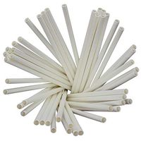 100PCS Biodegradable Paper Straws Rainbow Drinking Straw for Birthday Party Supplies, Spring Wedding Straws, Garden Tea Party Decoration (white)