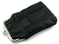 Skyway Kendrick Leather Cigarette Pack Holder Case with Lighter Pouch - Black