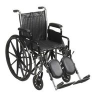 McKesson Standard Wheelchair with Swing Away Elevating Leg Rests - 42 lbs, 20" Seat Width, 350 lbs. Weight Capacity - 14624201