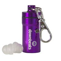 DownBeats Reusable & Invisible High Fidelity Hearing Protection: Ear Plugs for Concerts, Music, and Musicians (Clear Ear Plugs, Purple Case)