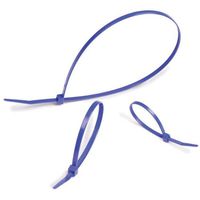 Hellermann Tyton 111-00830 Metal Content Tie, 8" Long, 50lb Tensile Strength, PA66MP, Blue (Pack of 100)