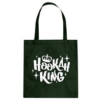 Tote Hookah King 15x16 Forest Green Canvas Bag