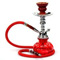 10.1" Beautiful Red Pumpkin Hookah, Chrome Centerpiece, Comes Ready to Use (Includes Hose, Tongs, Hookah Bowl, Grommets)
