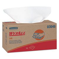 WypAll 03046 L40 Towels, POP-UP Box, White, 10 4/5 x 10, 90 per Box (Case of 9 Boxes)