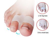 Foot Care Hallux Valgus Double Ring Silicone Toe Separator Daily-use Elitzia ETFT018 (Size L)
