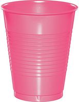 Creative Converting 28304281 Touch of Color Plastic Cups, 16 oz, Candy Pink