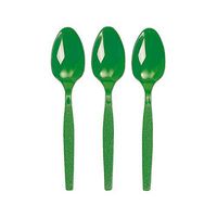 Kelly Green Plastic Spoons