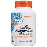 Doctor's Best High Absorption Magnesium Glycinate Lysinate, 100% Chelated, Non-GMO, Vegan, Gluten Free, Soy Free, 100 mg,