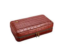 Cigar Humidor Portable Leather Cigar Case Cedar Wooden Lined Cigar Case Humidor for Business,Travel, Gift Idea,Capacity 4