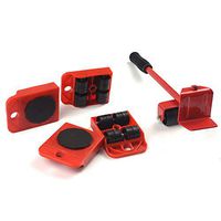 dna18729nd Portable Easy Furniture Lifter Mover Tool Set Wheel Couch Drawer Cabinet Bed Transporter Red