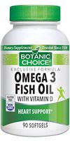 Botanic Choice Omega-3, Fish Oil with Vitamin D Soft Gels, 90 Count