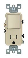 Leviton S01-T5625-ISP 15 Amp Ivory Single Pole Switch & Receptacle Combinatoin