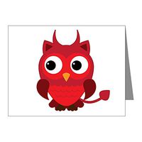 Note Cards (20 Pack) Little Spooky Owl Devil Monster