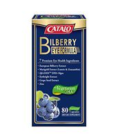CATALO - Bilberry Eye Formula, Relieve Eye Fatigue, Re-Hydrating, Eye Protection, Bilberry Extract, Lutein and Zeaxanthin from Marigold Extract, 80 Vegetarian Capsules