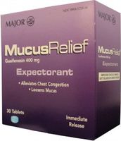 Mucus Relief Chest Expectorant Guaifenesin 400 mg Generic for Mucinex Immediate-Release Tablets 30 ea.