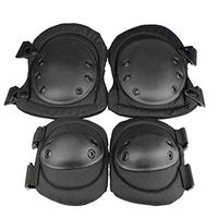 Tamquer Military Spec Adjustable Knee Protective Guard Safety Gear Pads Kids Adult Knee Elbow Pads and Wrist Guards Adjustable Protective Gear Set for Skate Bicycle