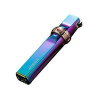 Wheel Lighter Flint Single Jet Torch Cigar Cigarette Lighter Windproof Gas Refillable Fire Starter with Gas/Flame Lock,Dazzling Color