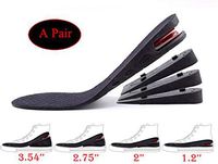 Height Increase Insole, Orthotic Heel Shoe Lift kit with Air Cushion Elevator Shoe Insole Lifts Kits Inserts for Men & Women 4-Layer Taller Insoles 1.2" to 3.5” Variable Height