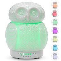 Essential Oil Diffuser, 100ml Mini Ceramic Aroma Diffuser Portable Ultrasonic Cool Mist Humidifier, Greatly Resist Corrosion & Easy Cleaning, Waterless Auto Shut-Off for Home Office Bedroom Baby Room