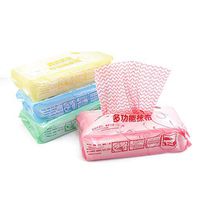 HUI JIN Reusable Kitchen Towels Disposable Cleaning Cloth Dish Towels Cleaning Wipe Kitchen Paper 4 Packs Random Color