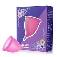 Menstrual Cup Reusable Period Cup with Long Stem Ideal for Beginner Size Small Pink