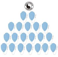 10 Pairs of Pin-Inserted Long Life Replacement Self-Adhesive Large Hand-Shaped Electrode Pads for HealthmateForever Powerful Digital Pulse Massager (Blue)