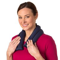 Sunny Bay Extra Long Ice Wrap for Neck and Shoulder, Heat Therapy Pad for Sore Neck & Shoulder Muscle Pain Relief- Thermal, Reusable, Non-Electric Hot Pack or Cold Compress Microwavable, Navy Blue