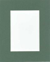 Pack of 10 16x20 Basque Green Picture Mats Mattes with White Core Bevel Cut for 11x14 Photo + Backing + Bags
