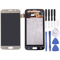 JUNXI Phone case Phone Cover LCD Screen and Digitizer Full Assembly for Galaxy S6 / G9200, G920F, G920FD, G920FQ, G920, G920A, G920T, G920S, G920K, G9208, G9208/SS, G9209(Gold)+Highly Recommended