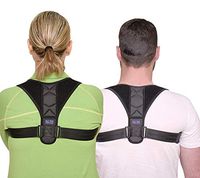 Slouch Corrector Brace for Women and Men by Aljo Creations | Clavicle Posture Support Comfortably Adjusts Shoulders and Back for Better Posture | Adjustable, Therapeutic, Easy to Use Design