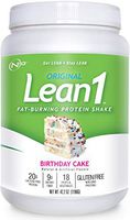 Lean 1 Birthday Cake Protein Powder Meal Replacement Shakes By Nutrition 53, Lactose & Gluten Free with Green Coffee Bean Extract, 23 Serving Tub - 42 oz