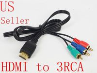 FYL 3ft Gold Plated HDMI TO 3-RCA Video Audio AV Component Converter Adapter Cable