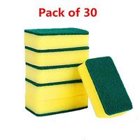 AMOUSTORE Cleaning Sponges, Kitchen Strong Water Absorption Dishwashing Clean Rub Pot Rust Focal Stains Sponge Removing Kit (Rectangle 30 Pack)