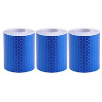 3 Rolls Reflective Tape 3m x 5cm Warning Tape Car Trailer Safe Tape Warning Sign Roll Sticker Blue