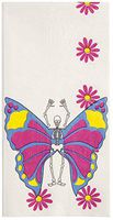 Colorful Butterfly Skull Spirit Paper Disposable 3-Ply Paper Hand Towels & Decorative Bathroom Napkin Guest Towels For Kitchen, Parties, Weddings, Dinners & Events (Pack of 20)
